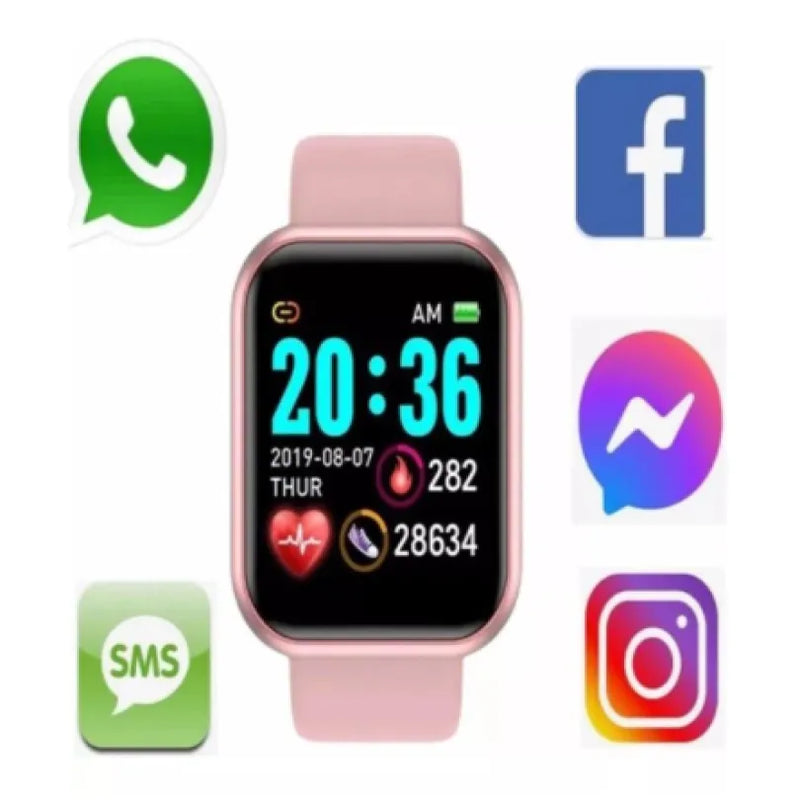 Smartwatch D20 relógio Android/ IOS/ Prova água