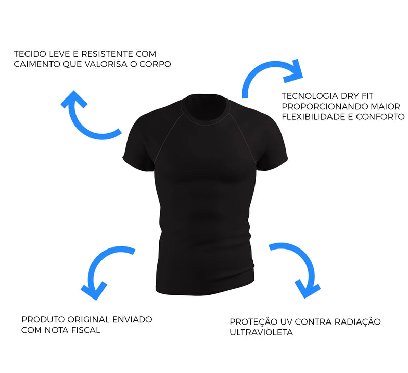 Camiseta  Masculina Dry Fit Lisa treino