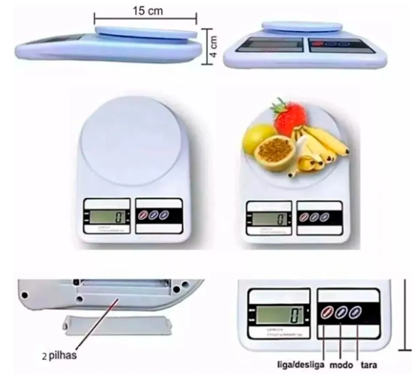 Balança digital de alta precisão para cozinha e uso doméstico/dieta e nutrição