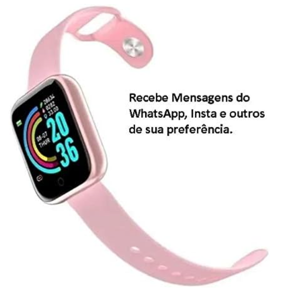 Smartwatch D20 relógio Android/ IOS/ Prova água