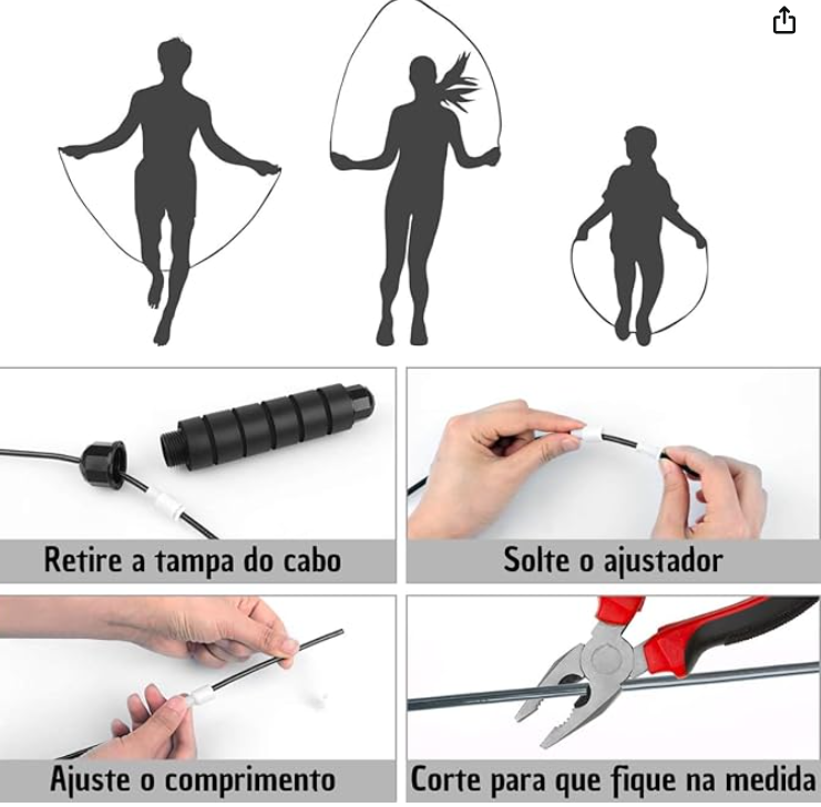 Corda de salto ajustável/Corda esportiva