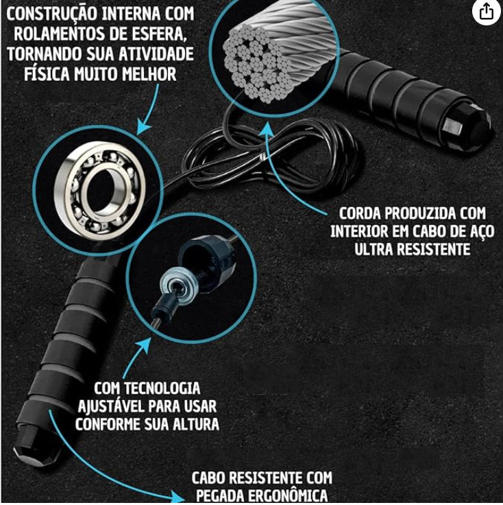 Corda de salto ajustável/Corda esportiva